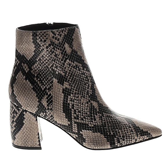 Marc Fisher Python Block Heel Booties - Picture 2 of 16